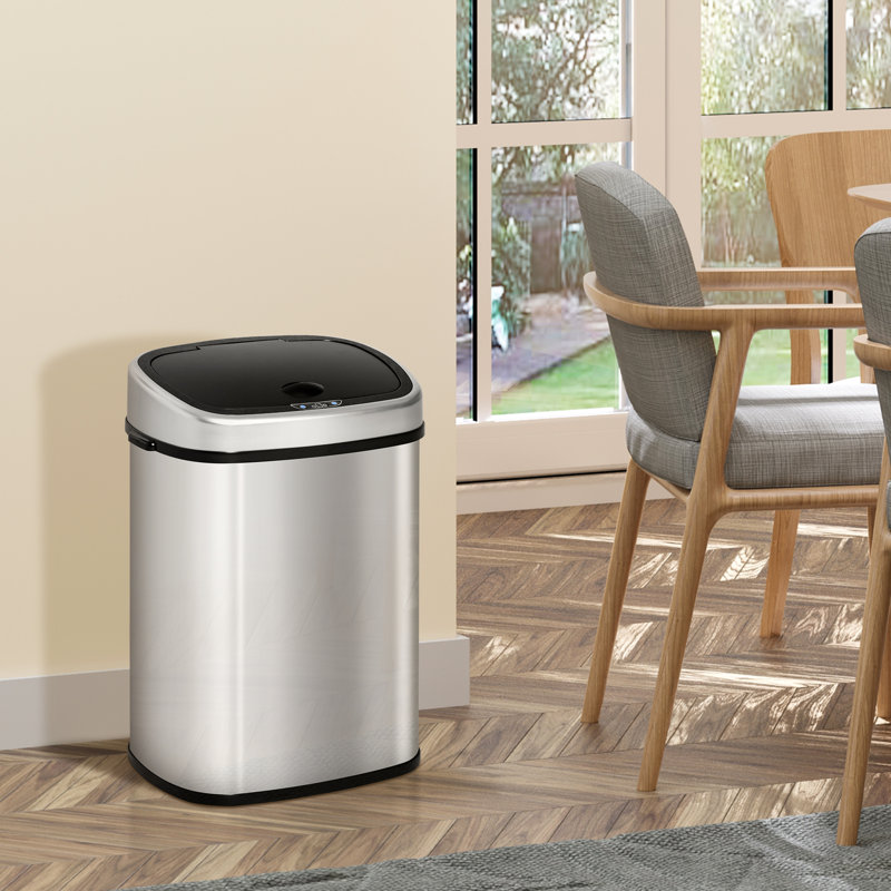 Steel Motion Sensor Rubbish Bin, 58L