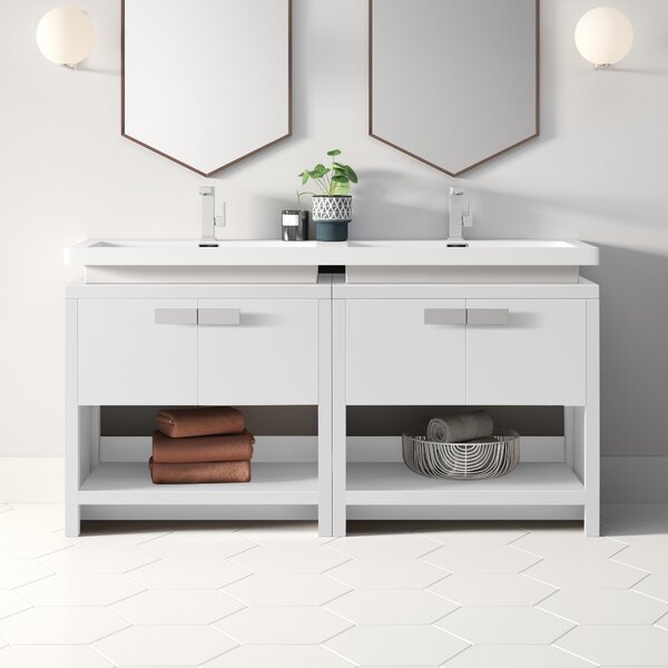 Orren Ellis Haycraft 63'' Bathroom Vanity with Acrylic Top & Reviews ...