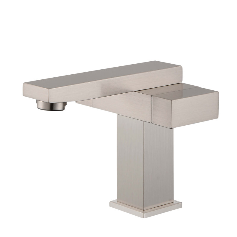 Single-Hole Bathroom Faucet with Drain Assembly, Brushed Nickel