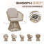 Fauteuil pivotant extérieur en osier 3 pièces avec table d'appoint