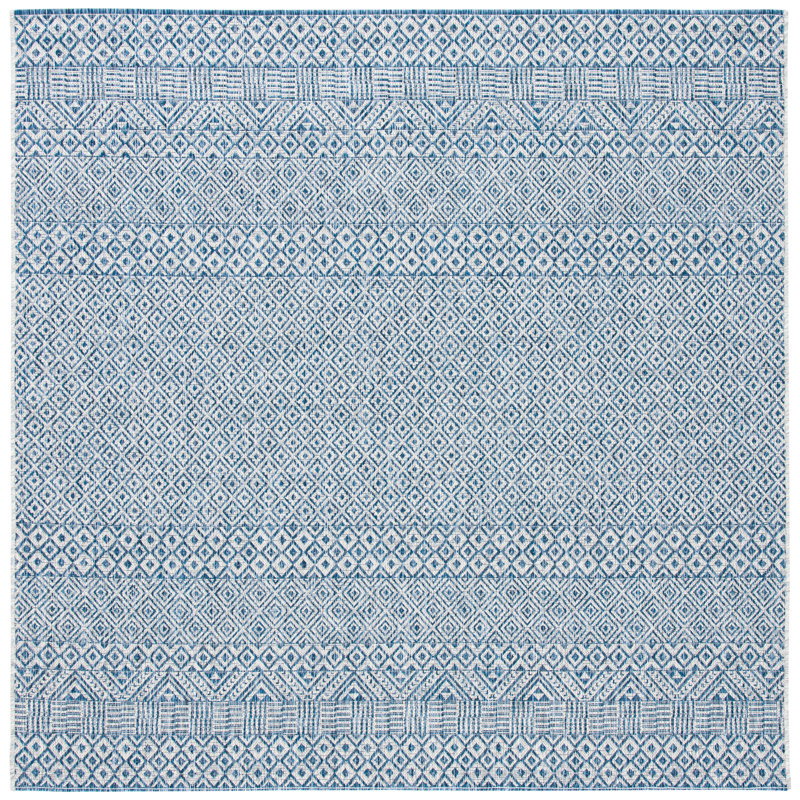 Tapis d'intérieur / extérieur Alessa Performance Southwestern, Carré 7 pi 1 po