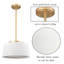 Luminaire suspendu moderne avec abat-jour tambour en tissu DEL