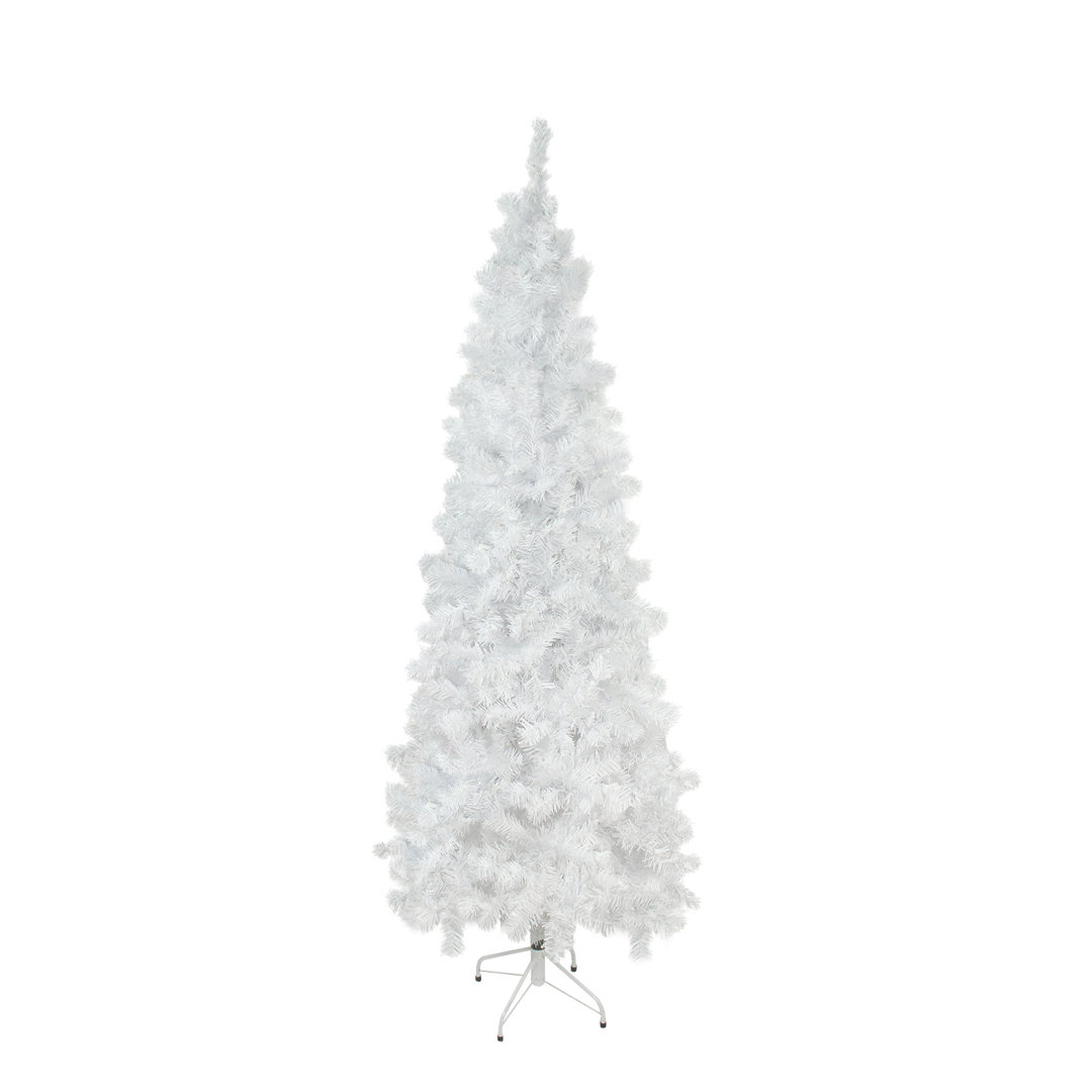 7.5' Pencil White Winston Pine Artificial Christmas Tree - Unlit Northlight Seasonal