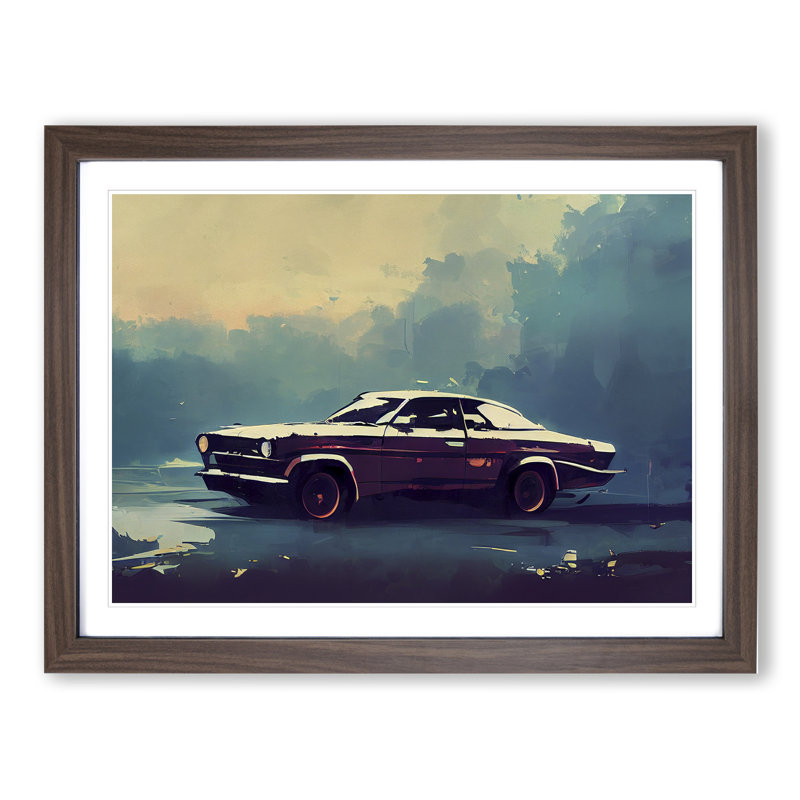 Concept Car - Framed Print, 25cm H x 34cm W x 2cm D, Walnut