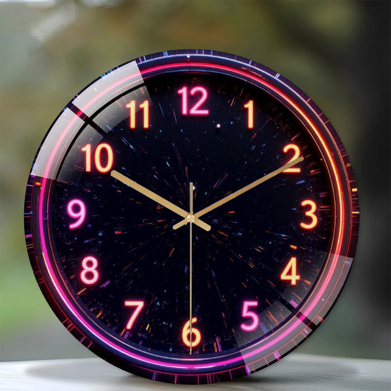 Horloge murale 12 po Glow in The Dark