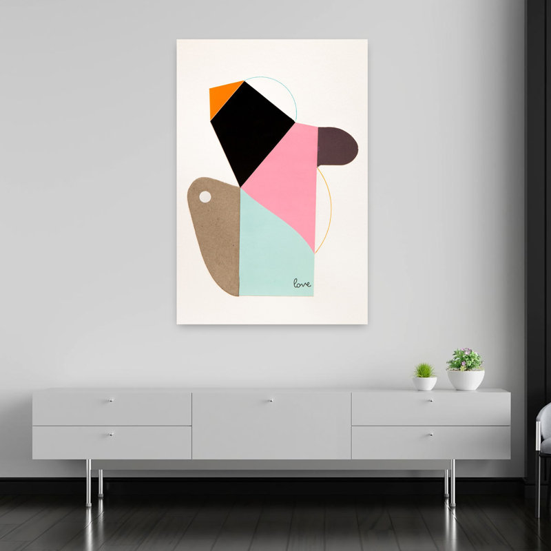 Art contemporain contemporain abstrait géométrique, H 60 po x l 40 po