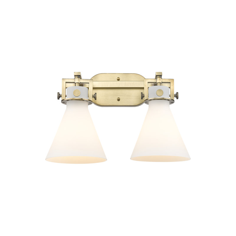 Skokie 2 - Light Dimmable Vanity Light, White, Polished Nickel