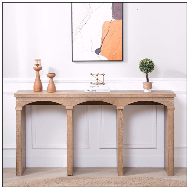 60"Long Rustic Archway Console Table