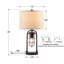 Ensemble de lampe de table 21,5 po avec veilleuse et ports USB