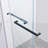 5660"W X 60"H Frameless Double Sliding Tub Shower Door, 304 Stainless Steel In Matte Black, 5/16" (8Mm) Thick SGCC Tempered Clear Glass.-126154114