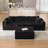 109” W Modular Compression Sofa With Ottoman, High Rebound Density Sponge Sofa-462645865