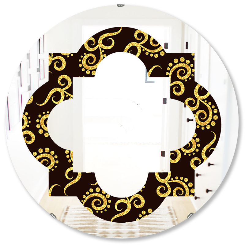 Miroir mural Quatrefoil Swirl II, H 31,5 po x l po