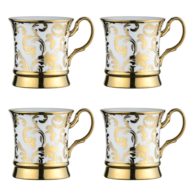 Acanthus Mugs, Gold