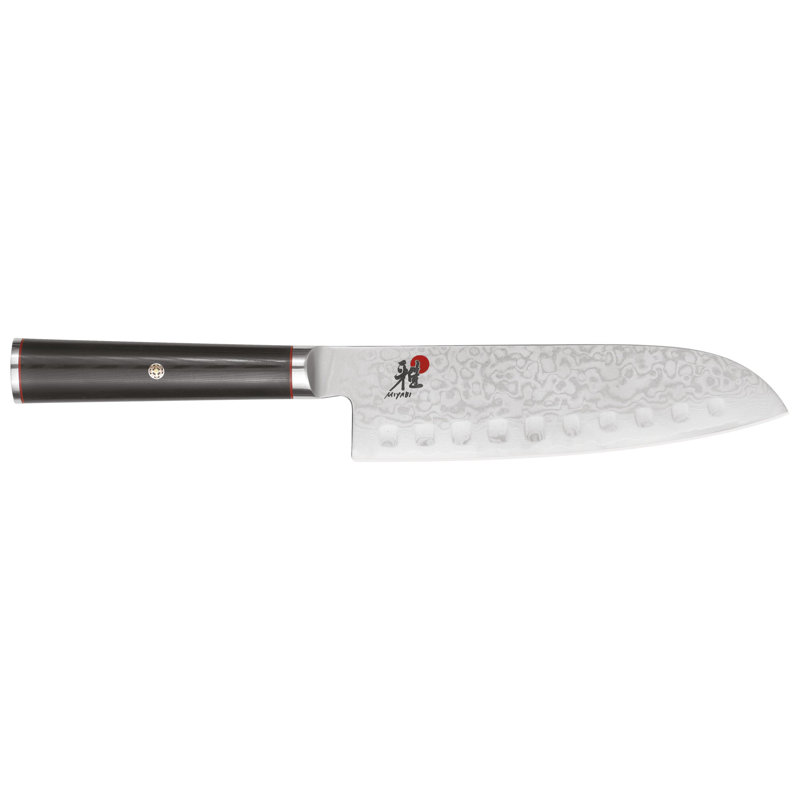 Miyabi Kaizen Hollow Edge Santoku Knife, 7"