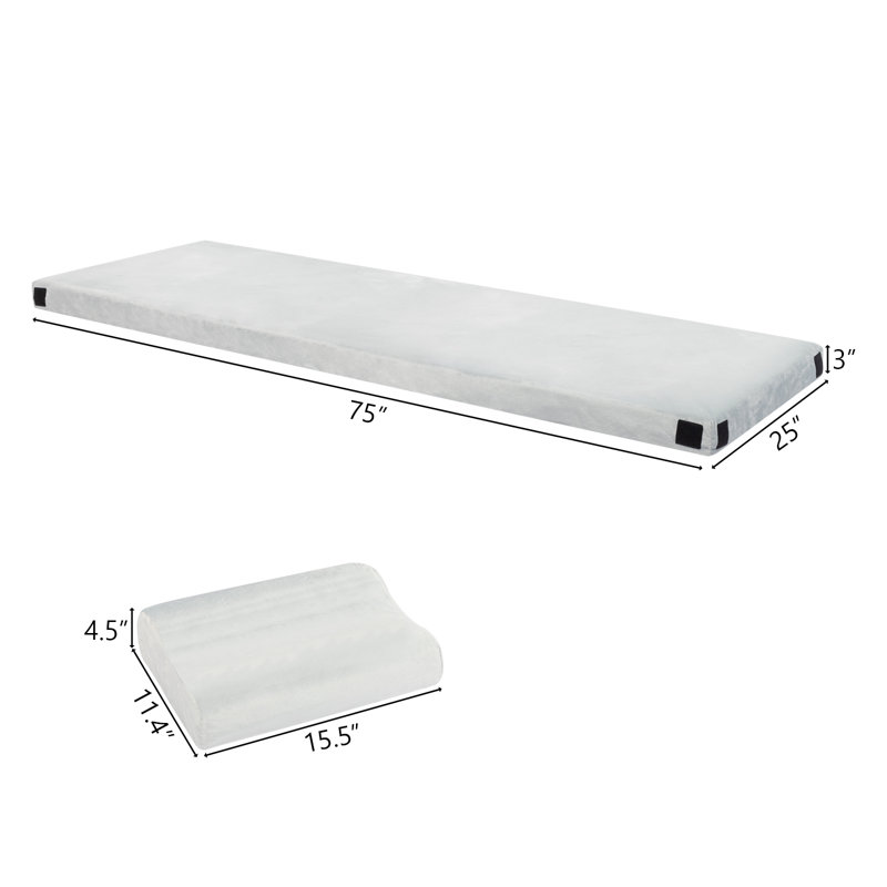 Matelas en mousse à mémoire de forme mi-ferme 3 po Arlmont & Co. Shymere