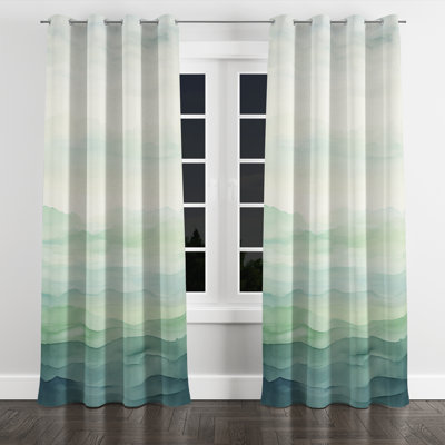 Kellner - Minimalism Abstract Room Darkening Grommet Curtain - 1 Panels