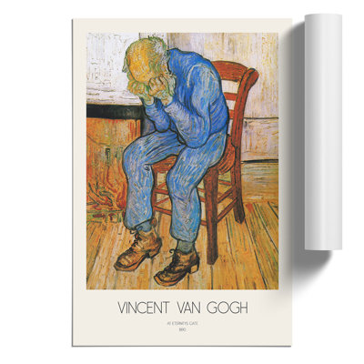 At Eternitys Gate With Border by Vincent Van Gogh - No Frame Painting