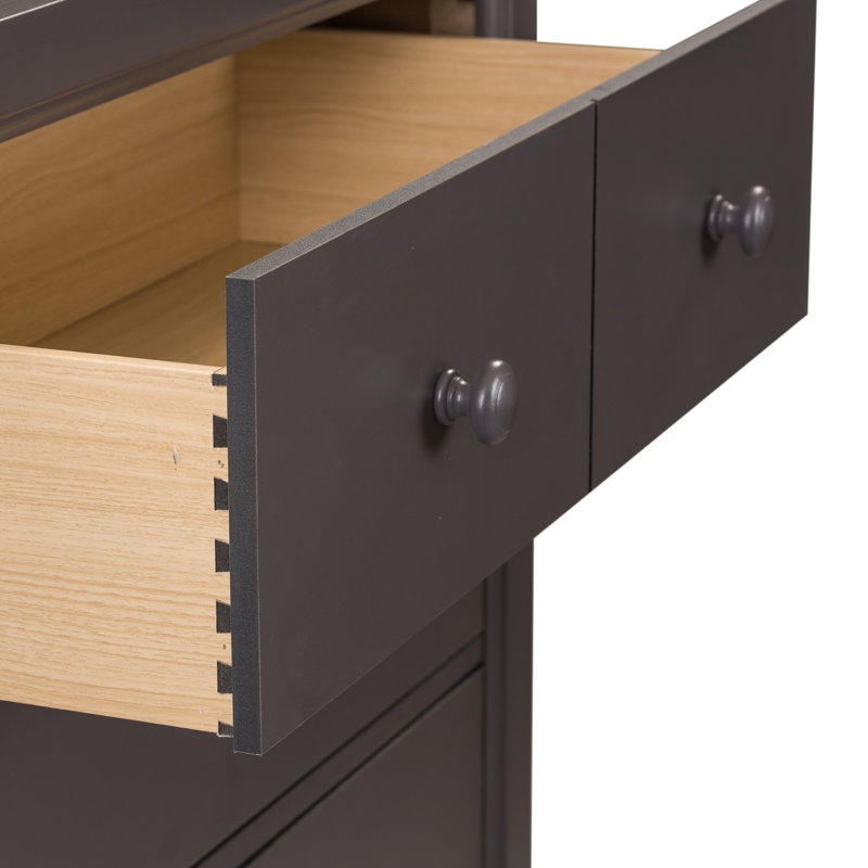 Commode standard 5 tiroirs Droskyn, Gris