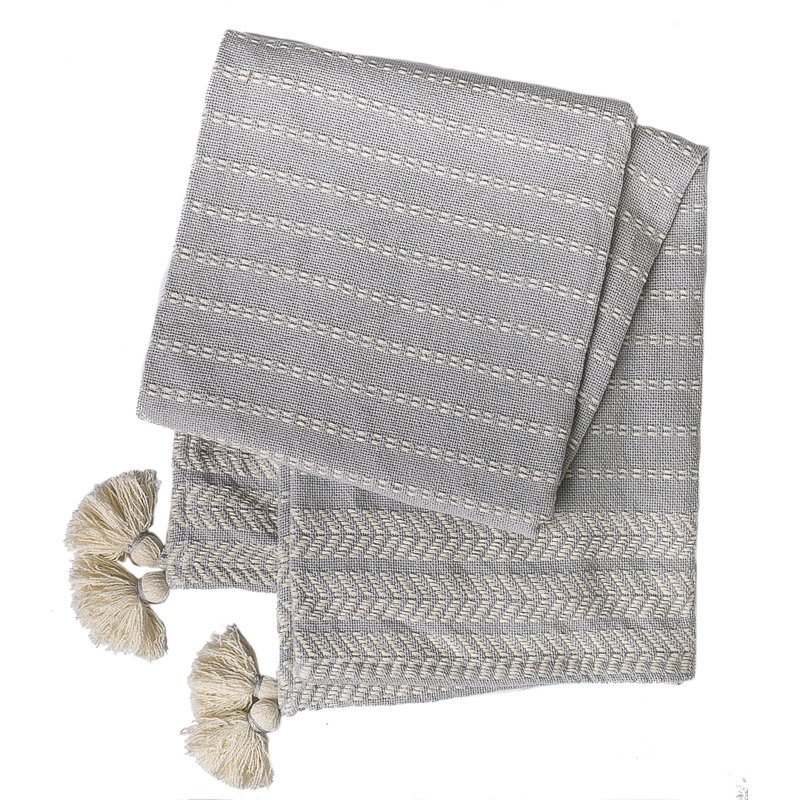 Jeté en coton, Brun