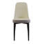Chaises de salle à manger en cuir d'unité centrale beige (4) - coussins épais, pieds en métal noir, moderne pour la cuisine et l'espace de 4 chaises, revêtement, élégant et (beige-1262055013