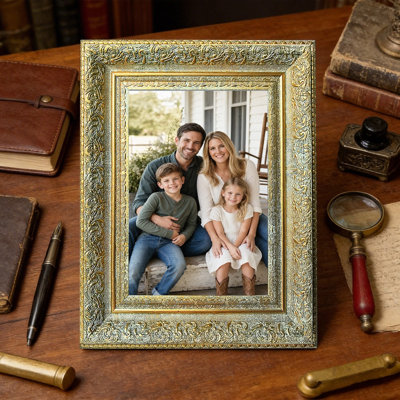 Cadre photo polyvalent 3 pièces or antique pour présentation de photos de famille 11 po x 14 po