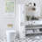 69.52" Tall Slim Freestanding 2 - Door Bathroom Cabinet With 3 Adjustable Shelves, Tip, Open Compartments, White For Bathroom, Kitchen And Study In Small Areas Of Home , Living Spaces