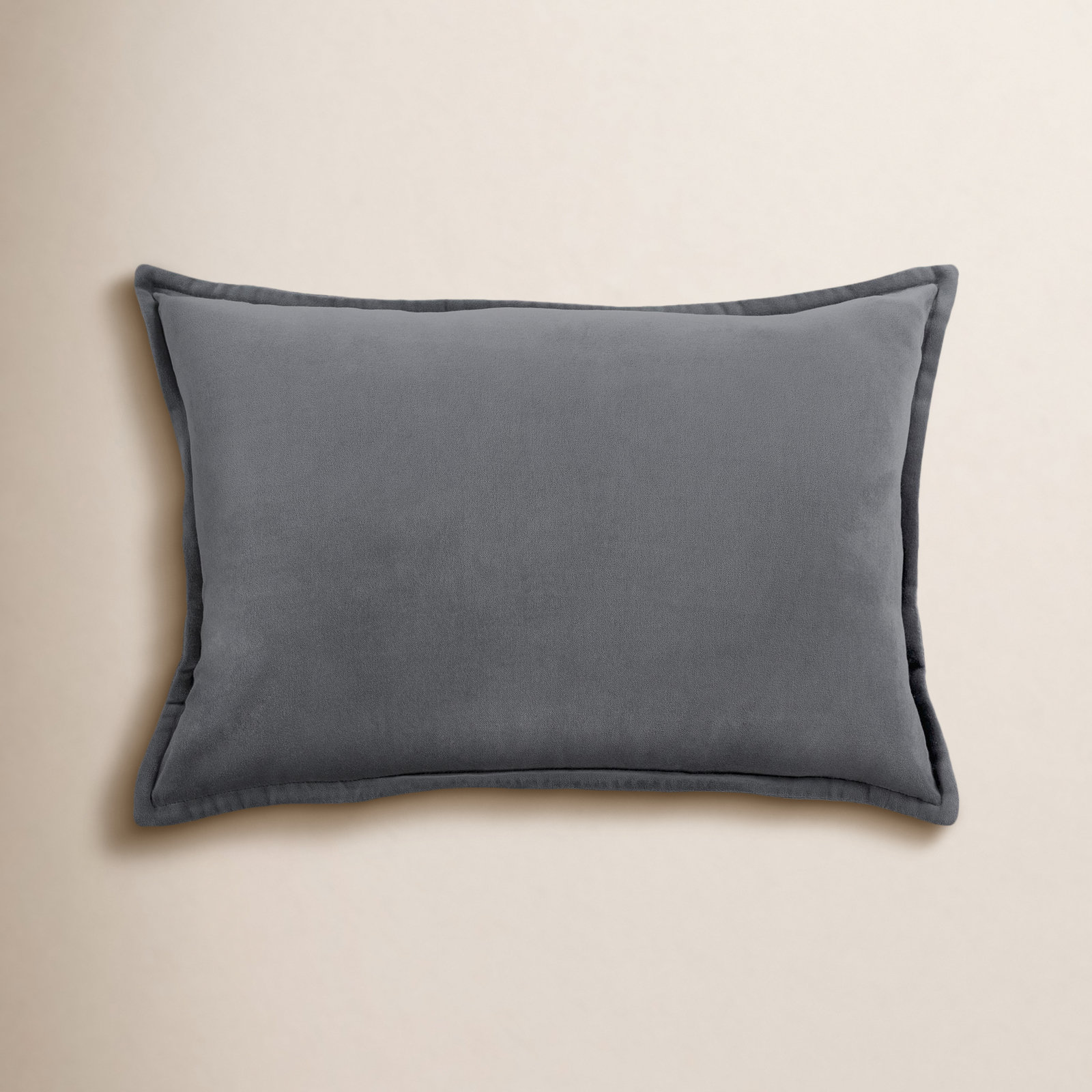 Norwin Cotton Throw Pillow, Down, 13"H x 19"W, Gray