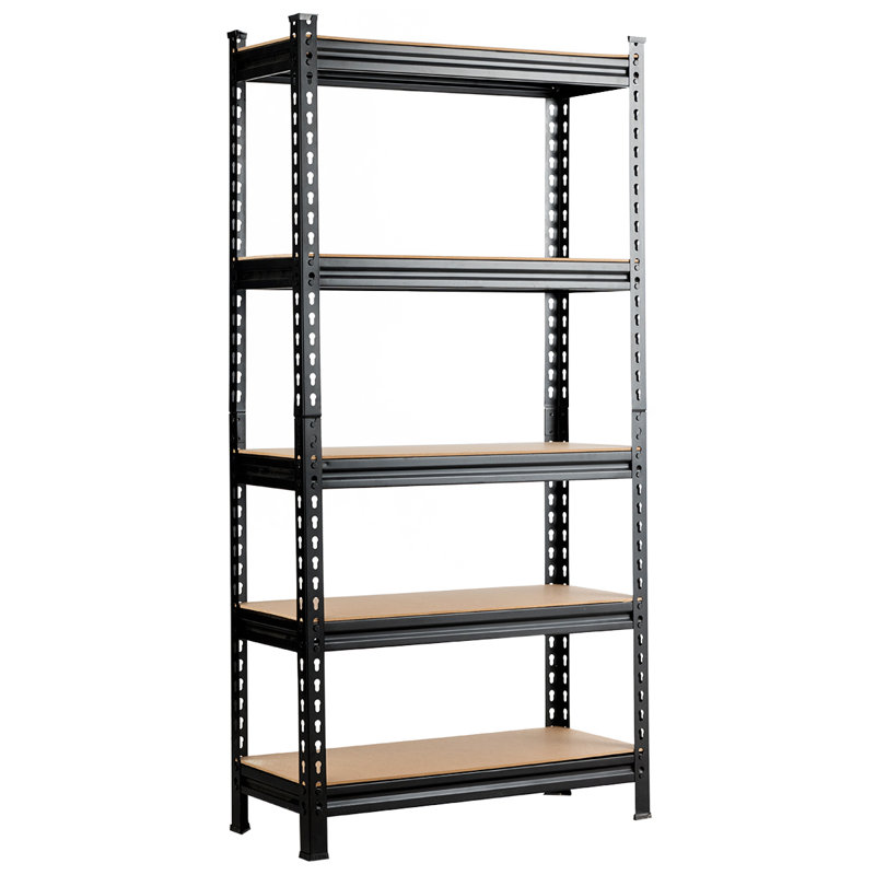 Tablettes de rangement Newquay, Brun/noir, H 60 po x l 30 po x P 12 po