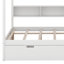 Lit superposé avec rangement et lit gigogne, structure de lit superposé en bois peu encombrante avec tablettes de chevet-303267744-303267745