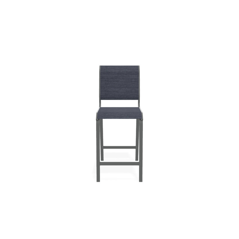 Tabouret de bar 26 po Holna, Graphite texturé, Denim Augustine