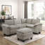 Repose-pieds en tissu de chenille de style moderne avec revêtement en tissu de salon contemporain 1pc
