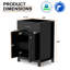 Base de meuble-lavabo simple autoportant 24 po seulement, lavabo non inclus-112888155-112888159
