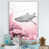 White Floater Framed