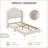 Upholstered Twin Bed Frame With LED Lights, Velvet Platform Bed Frame With Wing Back Storage Headboard, Wood Slats Support, No Box Spring Needed, Easy Assembly, Beige