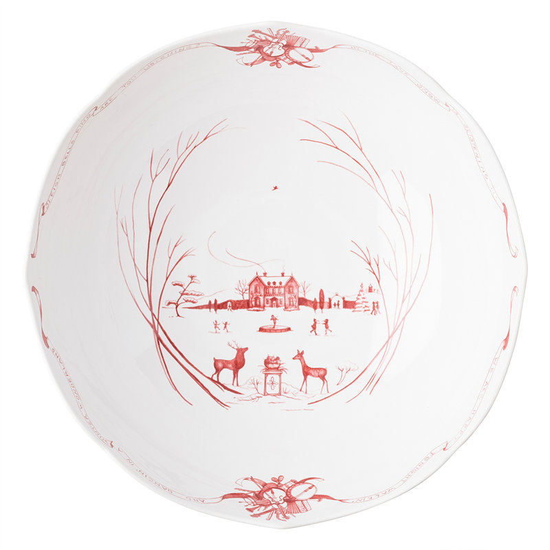 Country Estate Winter Frolic Centerpiece Bowl