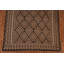 Tapis brun en laine noué à la main de conception unique 6 pi 9 po x 9 pi 8 po New Age