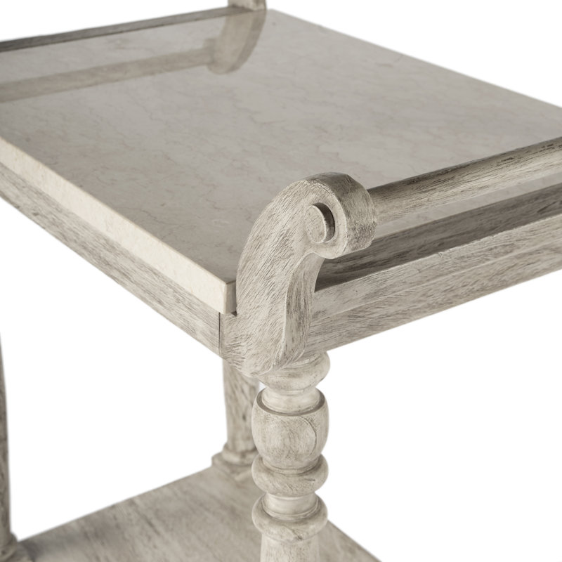 Danielle Marble Bar Cart, Gray