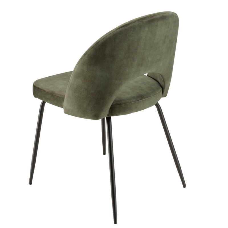Luanna 47cm H Velvet Upholstered Side Chair, Green