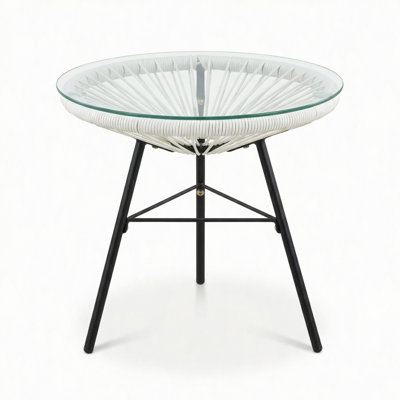 Table d'appoint en osier synthétique NUSA