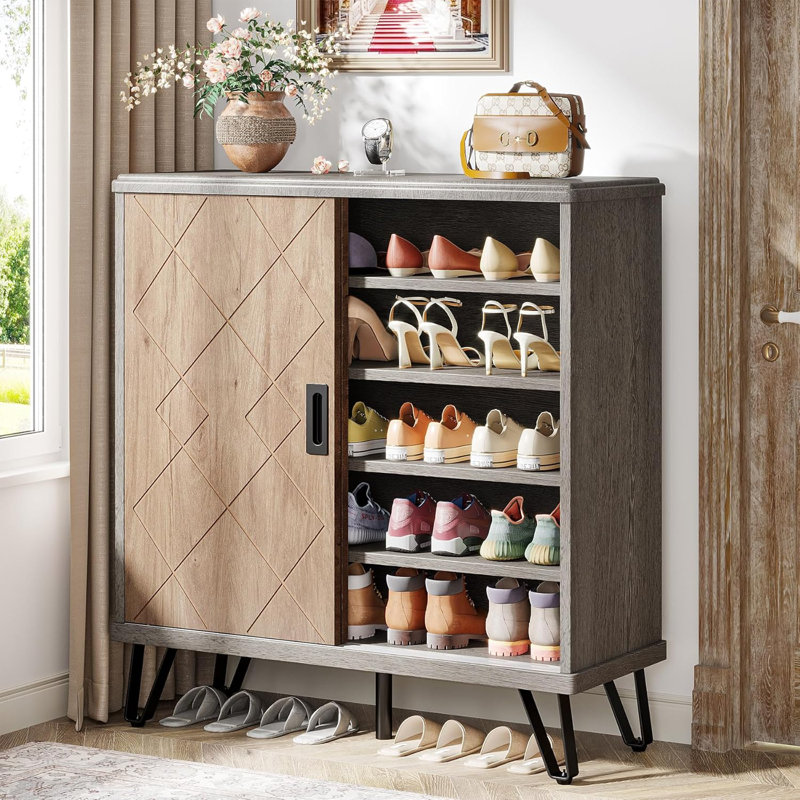 Shoe Cabinet With Sliding Door