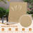 4PCS Outdoor Bar Stools 29'' Fabric Bar Height Stools w/ Armrests & Footrest Beige-2086314976