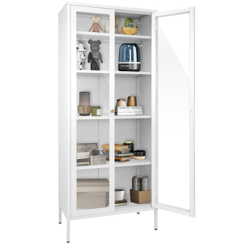 Dalziel 27.6'' Wide 4 - Shelf Storage Cabinet, White