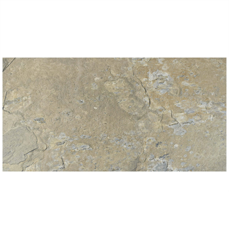 Ardesia 13" x 25" Porcelain Stone Look Wall & Floor Tile, Ochre