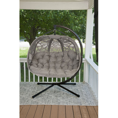 Abdool Double Porch Swing with Stand