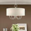 Lustre tambour 5 lumières à abat-jour Raymond-1085826020