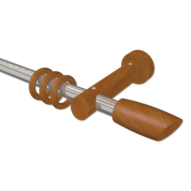 Pine Lake Curtain Pole Set, 5cm H x 420cm W x 15cm D