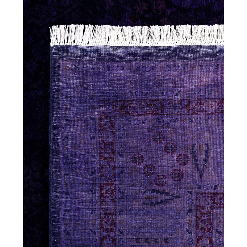 Overdyed One-of-a-Kind 9' 1" X 18' 1" Hand Knotted Area Rug