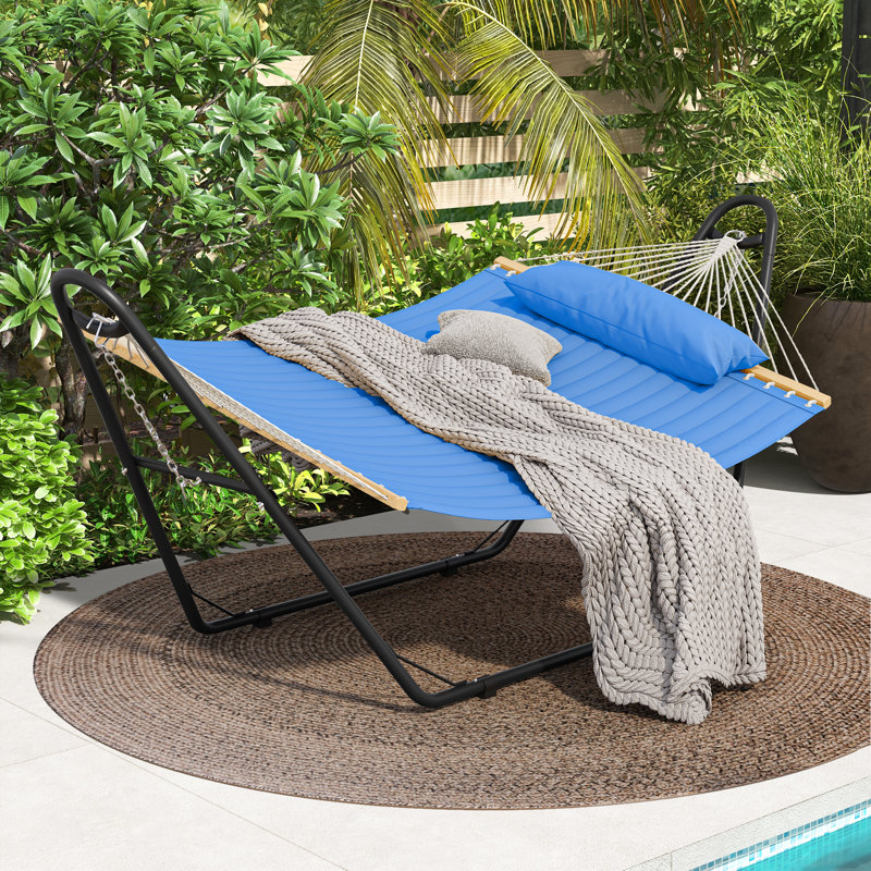 Raydan 2 Person Spreader Bar Hammock with Stand - Thumbnail 2