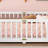 Queen Size Bed Floor Bed With Safety Guardrails And Door For Kids, White-533929790-533929791