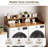 2-Tier Washer & Dryer Countertop with Shelf – 54” Laundry Topper with Non-Slip Pad, Folding Surface Over Machines, Engineered Wood-148469837